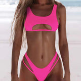 Women’s Cut-Out Bikini Set with Modern Design
