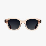 Geometric Polarised Sunglasses, Unisex, Beige Crystal