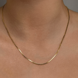 Chain Necklace for Women – Slim Rounded Chain with Adjustable Length