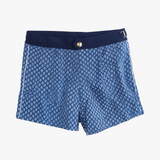 Men’s Tailored Swim Shorts in Navy Meridian with Mid-Length Fit