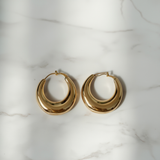 Chunky Medium Hoop Earrings 25mm – Women