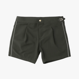Men’s Tailored Swim Shorts in Olive with Mid-Length Fit