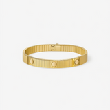 Love Bracelet – Gold-Plated Flexible Bangle with Textured Finish