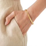 Minimal Snake Chain Bracelet 4mm – Adjustable Women’s Bracelet