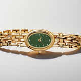 Women’s Oval Stainless Steel Watch with Crystal Accent Dial