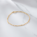 Paperclip Chain Bracelet for women – Adjustable Minimal Bracelet