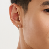 Molten Texture Huggie Hoop Earrings 10mm – Men