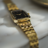 Women’s Square Stainless Steel Watch with Modern Analog Design