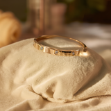 Love Bracelet for Women – Gold-Tone Bangle with Embedded Clear Stones