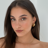 Chunky Medium Hoop Earrings 25mm – Women