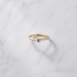Women’s Minimal Band Ring with Single Stone Detail