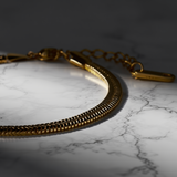 Minimal Snake Chain Bracelet 4mm – Adjustable Women’s Bracelet