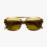Women’s Aviator Sunglasses with Camouflage Frame and Khaki Lenses