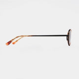 Women’s Oval Sunglasses with Tortoiseshell Frame and Smoke Lenses
